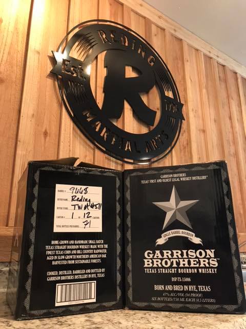 Garrison Brothers Whiskey selected by Reding Martial Arts